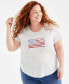 Фото #1 товара Plus Size Graphic T-Shirt, Created for Macy's