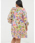 ფოტო #3 პროდუქტის Women's Plus Size Amy Art Floral Tunic Dress