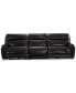 Фото #4 товара CLOSEOUT! Summerbridge 3-Pc. Leather Sectional Sofa with 2 Power Reclining Chairs, Power Headrests and USB Power Outlet