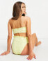 Фото #2 товара ASOS DESIGN mix and match broderie bandeau frill bikini top in yellow