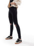 Фото #1 товара Dr Denim Lexy skinny fit mid waist with ripped knees in clean black wash