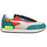 Фото #1 товара Puma Future Rider Twofold Sd Lace Up Mens Green, Red Sneakers Casual Shoes 3810