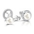 Фото #2 товара Elegant silver earrings with synthetic pearls M23072