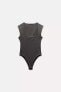 POLYAMIDE BODYSUIT WITH SQUARE NECKLINE