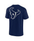 Фото #4 товара Men's and Women's Navy Houston Texans Super Soft Short Sleeve T-shirt