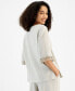 Women's Boat-Neck 3/4-Sleeve Gauze Top, Created for Macy's