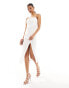 Фото #2 товара Vesper exclusive cami ruched bust midi dress in white