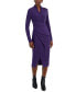 ფოტო #1 პროდუქტის Women's Bret Jersey Faux-Wrap Midi Dress