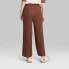 Фото #2 товара Women's Ascot + Hart Wide Leg Graphic Knit Pants - Brown XXS