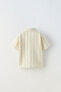 Textured striped cotton shirt