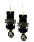 Women's Deco Gem Drop Earrings