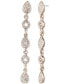 Фото #1 товара Gold-Tone Pavé Circle & Pear-Shape Linear Drop Earrings