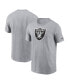 Фото #1 товара Men's Gray Las Vegas Raiders Logo Essential T-shirt