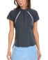 Фото #1 товара Lucky In Love High Neck Tech Top Women's Grey Xs