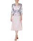 ფოტო #1 პროდუქტის Petite 2-Pc. Printed Jacket & Midi Dress Set