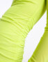 Y.A.S long sleeve mesh midi dress in lime green