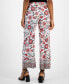 Women's Printed Pull-On Wide-Leg Pants