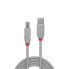 Lindy 0,5m USB 2.0 Type A to B Cable - Anthra Line - grey - 0.5 m - USB A - USB B - USB 2.0 - 480 Mbit/s - Grey