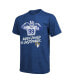 ფოტო #3 პროდუქტის Men's Threads Aaron Donald Royal Los Angeles Rams Tri-Blend Player T-shirt