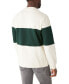 Men's Relaxed Fit Long Sleeve Rugby Stripe Crewneck Sweater