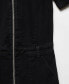 Women's Zipper Detail Denim Jumpsuit
