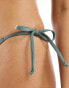 Cotton On tie side brazilian bikini bottom khaki Staubkhaki, S - EU 38 - фото #2