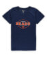 Фото #3 товара Women's Navy, Orange Chicago Bears Plus Size Badge T-shirt and Pants Sleep Set