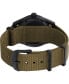 ფოტო #4 პროდუქტის Men's Solar Tan Fabric Strap Watch 36 mm