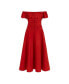 ფოტო #4 პროდუქტის Women's Drape Midi Dress