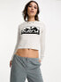 Kavu francis cropped t-shirt in white