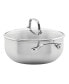 3-Ply Base Stainless Steel 4 Quart Induction Casserole with Lid