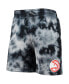 ფოტო #4 პროდუქტის Men's Black Atlanta Hawks Fleece Tie-Dye Shorts