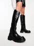 Фото #5 товара Simmi London Wide Fit Lang knee high riding boots in black