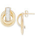 ფოტო #3 პროდუქტის Glitter Love Knot Stud Earrings in 10k Gold