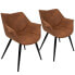 Wrangler Accent Chair in Rust Set of 2