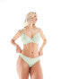 Peek and Beau Fuller Bust scallop high waist bikini bottom in ditsy daisy print grün, 44 - фото #4