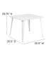 Adana 35.5" Square Metal Dining Table For Indoor And Outdoor Use