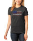 Фото #1 товара Women's Premium Blend Land of the Free American Flag Word Art T-shirt