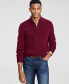 ფოტო #1 პროდუქტის Men's Cashmere Quarter-Zip Sweater, Created for Macy's