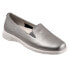 Фото #2 товара Trotters Universal T2110-033 Womens Silver Wide Leather Loafer Flats Shoes