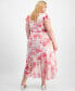 Фото #2 товара Plus Size Floral-Print Wrap Dress