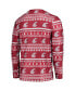 ფოტო #3 პროდუქტის Men's Crimson Washington State Cougars Ugly Sweater Long Sleeve T-shirt and Pants Sleep Set