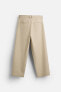 STRAIGHT-LEG PLEATED TROUSERS