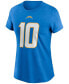 Фото #3 товара Women's Justin Herbert Powder Blue Los Angeles Chargers Name Number T-shirt