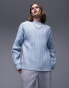 Фото #4 товара Topman overdye cable jumper in blue