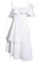 Фото #4 товара KENDALL + KYLIE 153202 Women's Ruffle One-Shoulder Dress White Sz. Large