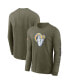 Фото #4 товара Men's Olive Los Angeles Rams 2022 Salute To Service Long Sleeve T-shirt