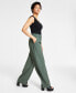 Фото #3 товара Women's Front-Zip Wide-Leg Pants, Created for Macy's