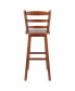 Фото #7 товара Scalera 43.68" Wood Ladder-Back Swivel Seat Bar Stool