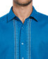 Фото #4 товара Men's Short Sleeve L-Shaped Tropical Print Linen Blend Button-Front Shirt